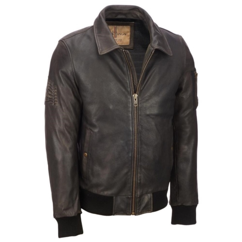 NWOT Wilson’s Brown Leather Bomber Jacket